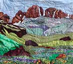  Gallery of Original Landscape Art Quilt American Basin Spring Serenade 