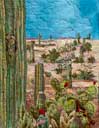  Gallery of Original Landscape Art Quilt Saguaro in Bloom!