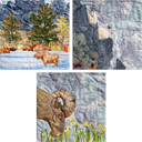  Gallery of Original Landscape Art Quilt Tetons Triad