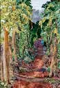 Gallery of Original Landscape Watercolor Tree Tunnel
