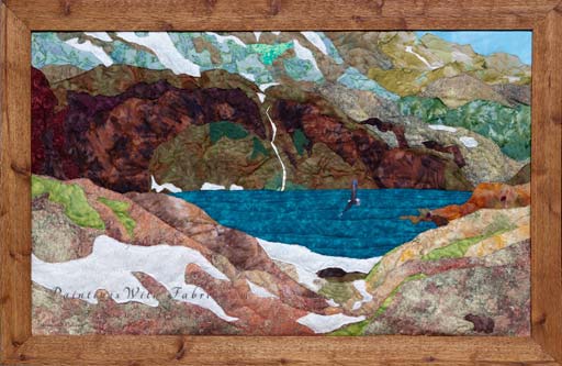 Emerald Lake of the San Juans Original Landscape Quilt Art Quilt