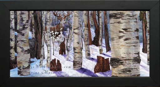 Winter Woods Original Landscape Quilt Art Quilt