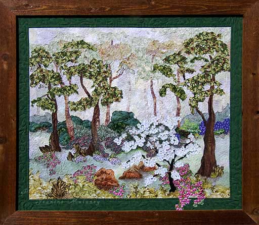 The Little Crabapple TreeOriginal Landscape Quilt Art Quilt