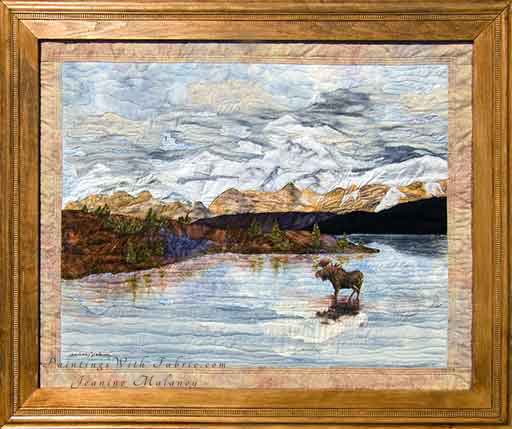 Ahhh,  Denali !Original Landscape Quilt Art Quilt