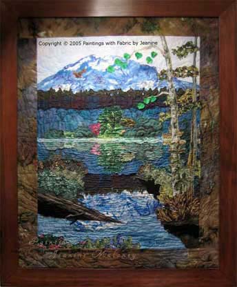 Mt Rainier TranquilityOriginal Landscape Quilt Art Quilt