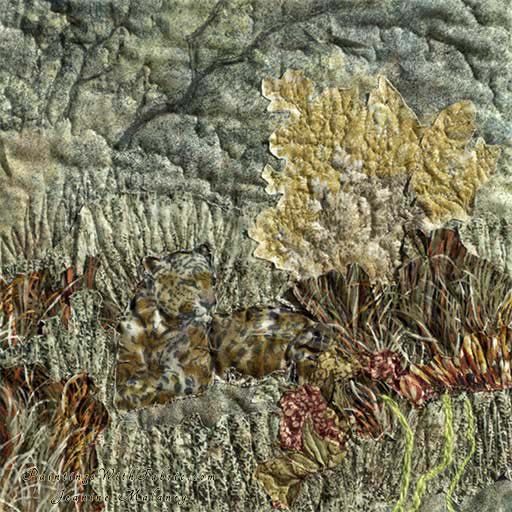 Africa CamouflageOriginal Landscape Quilt Art Quilt