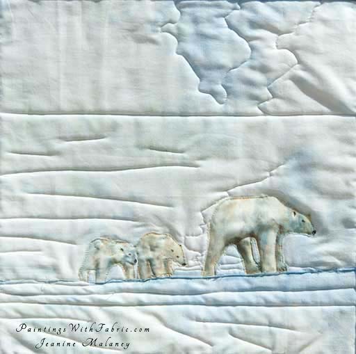 Arctic WhiteOriginal Landscape Quilt Art Quilt