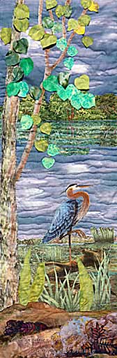 FishingOriginal Landscape Quilt Art Quilt