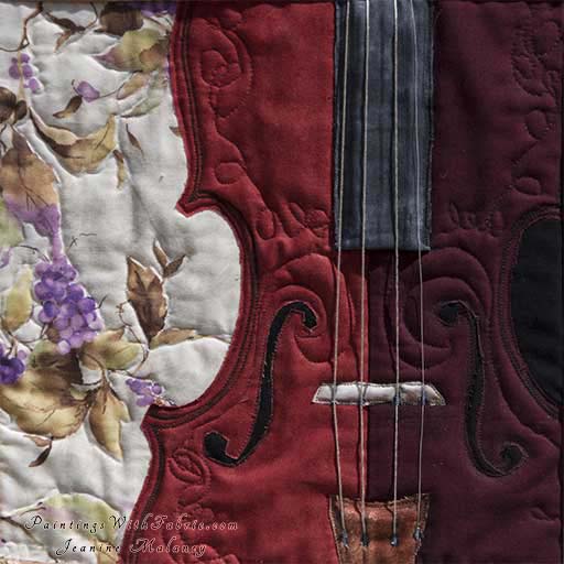 Musical ViolinOriginal Landscape Quilt Art Quilt