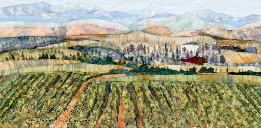 Oregon VineyardsOriginal Landscape Quilt Art Quilt