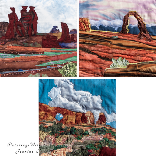 Utah TriadOriginal Landscape Quilt Art Quilt