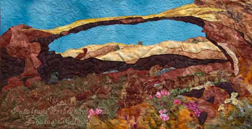 Arch in Time     Original Landscape Quilt, Watercolor Quilt