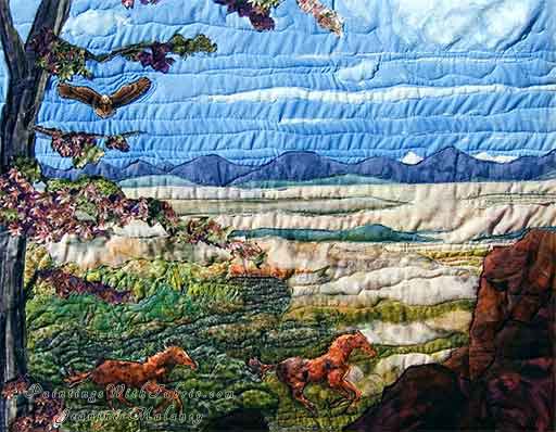Spirit of  American West IIIOriginal Landscape Quilt Art Quilt