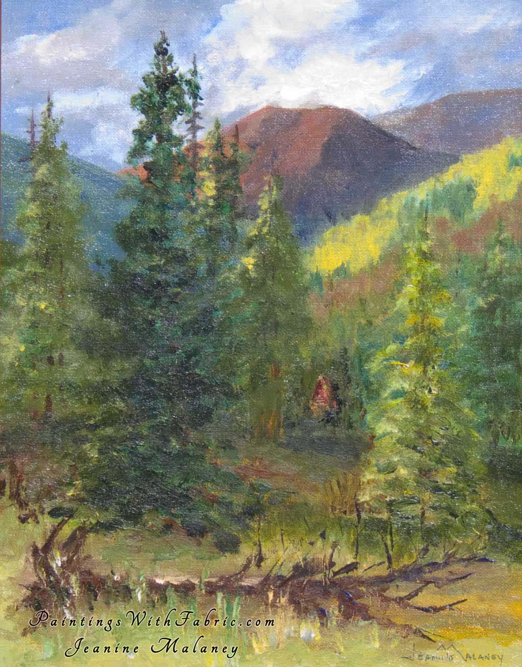 Cabin at South Fork Unframed Original Watercolor Painting Landscape