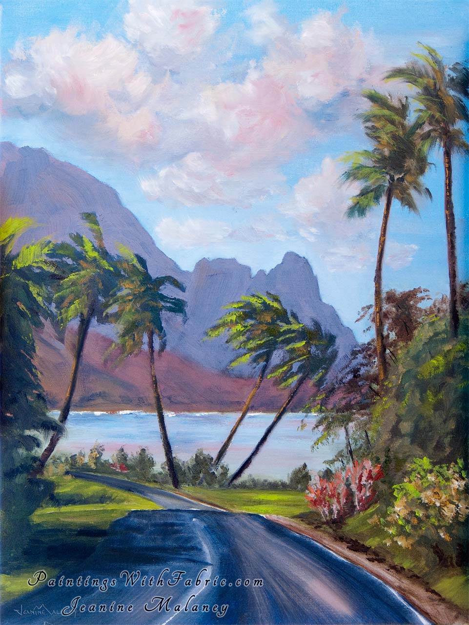 Hanalei Bay Unframed Original Watercolor Painting Waterscape
