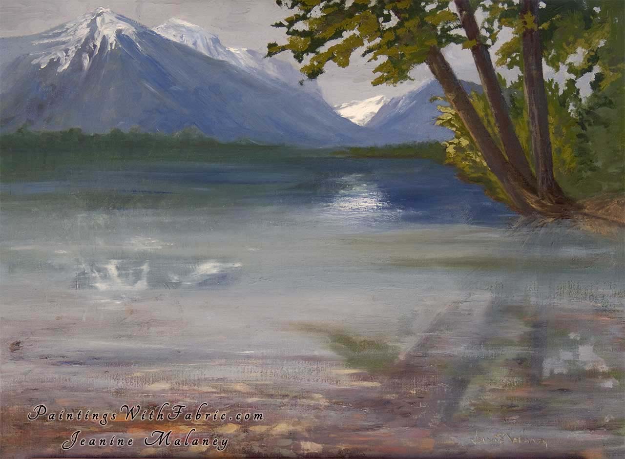Lake McDonald Unframed Original Watercolor Painting Waterscape