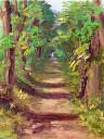 Gallery of Original Landscape Watercolor Tree Tunnel on Kauai with me and Dale