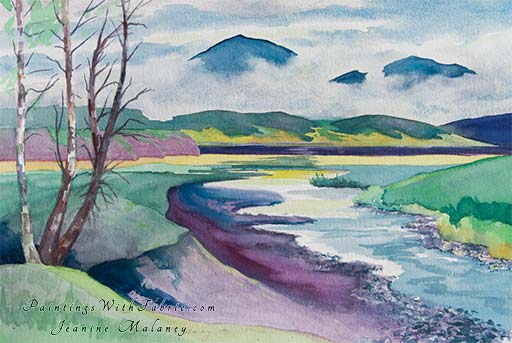 Morning Fog on the Rio Grande Unframed Original Artwork Watercolor Painting Morning Fog on the Rio Grande Near the Source