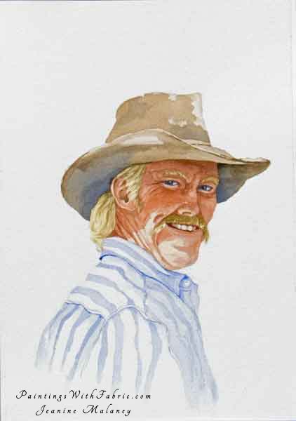 Buck - an Original Portrait Watercolor Painting