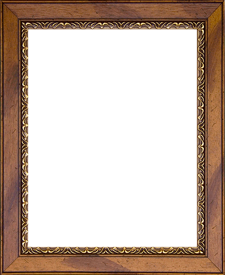 Walnut Gold Watercolor frame 
