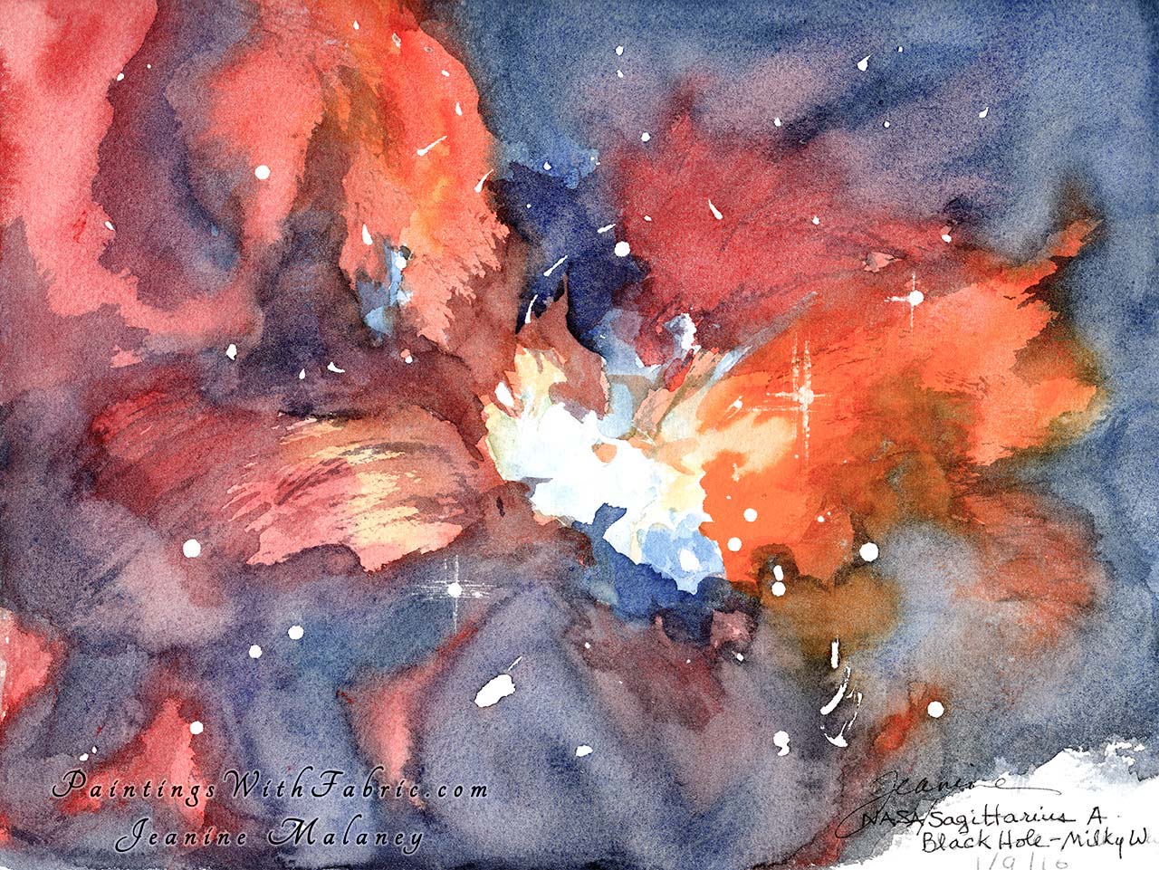 Gods Passion in Creation Unframed Original Watercolor Painting A celestial wonder