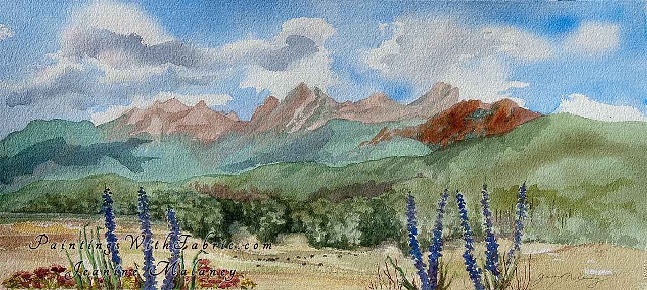 God Spoke in Mountain Breezes  Unframed Original Watercolor Painting El Rancho Pinoso Colorado