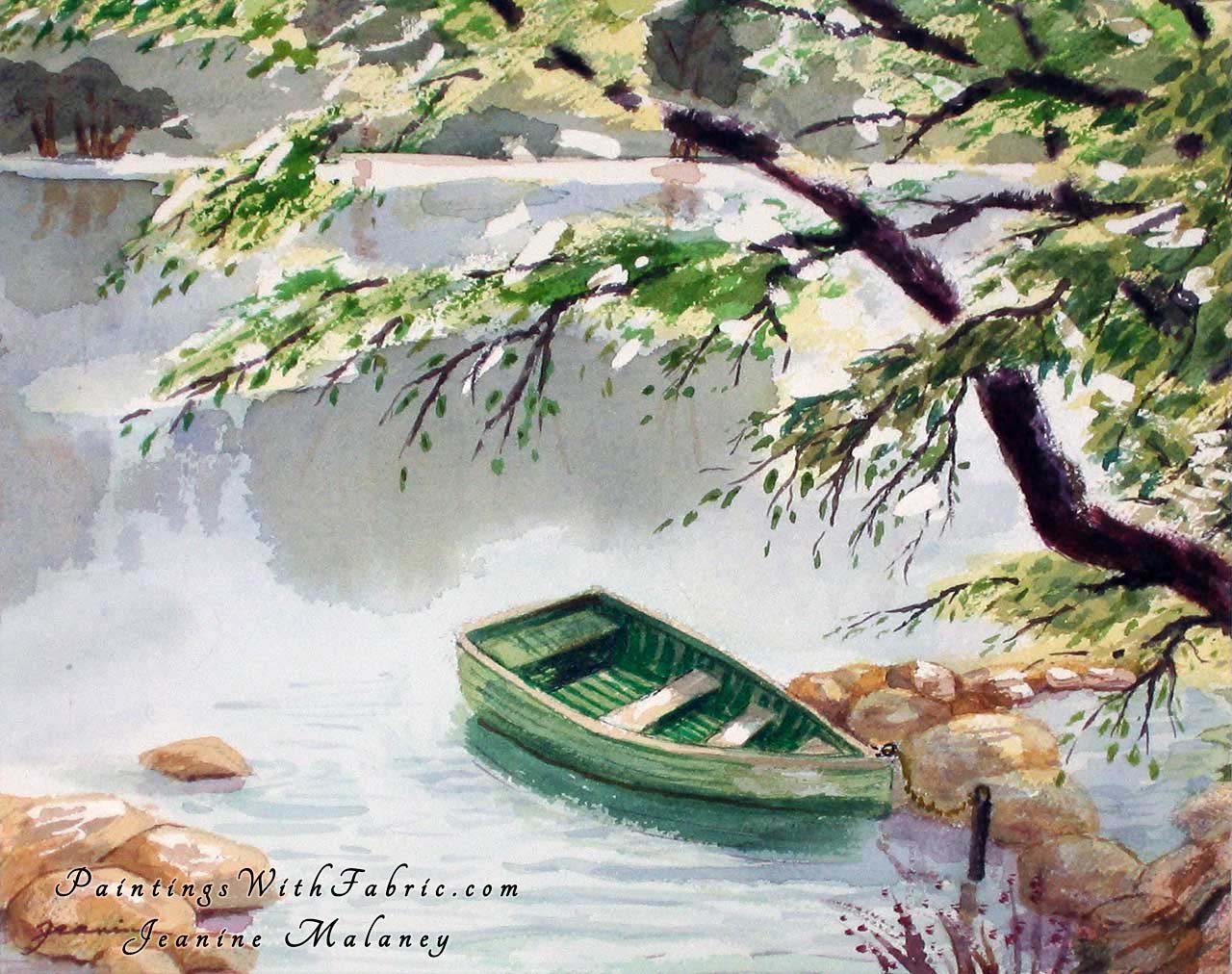 A Childhood Memory at Shipshewana Lake Unframed Original Watercolor Painting 