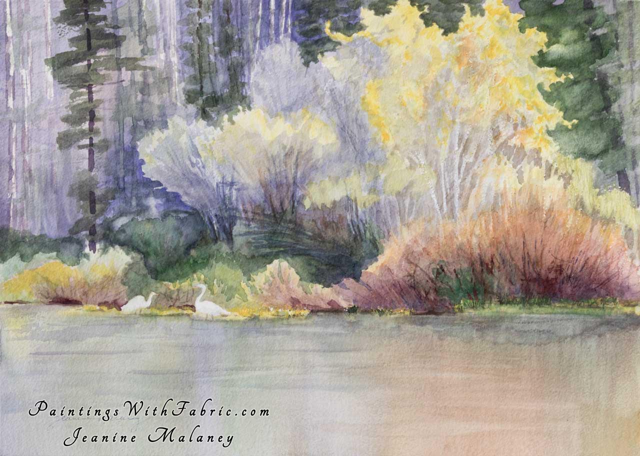 Tetons Marsh Unframed Original Watercolor Painting 