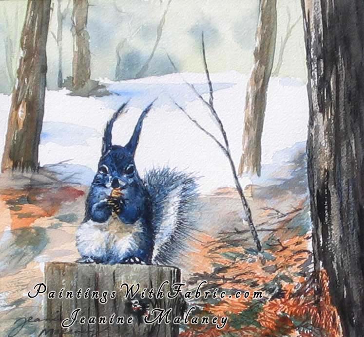 Albert Squirrel Unframed Original Watercolor Painting of a Albert Squirrel