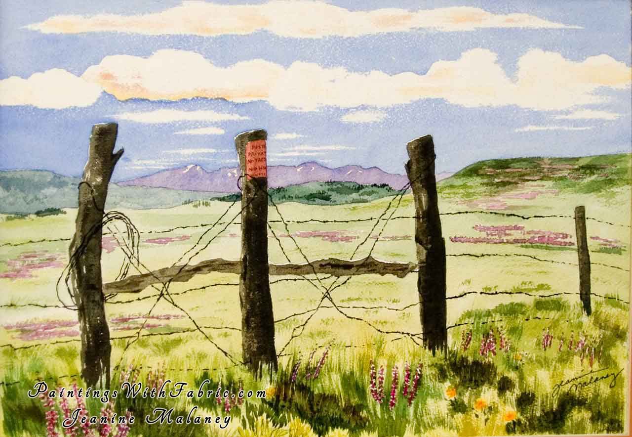 Along the Road to Buckles Lake Unframed Original Watercolor Painting 