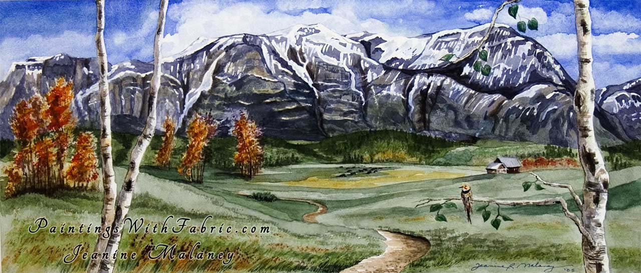 Humbled Unframed Original Watercolor Painting of a Colorado Rocky Mountain remote trail