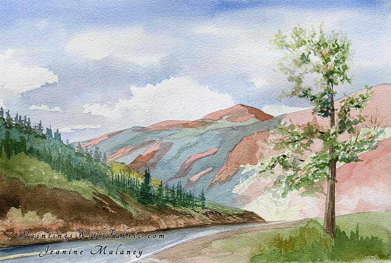 Road to Silverton  Unframed Original Watercolor Painting of the Road to Silverton CO