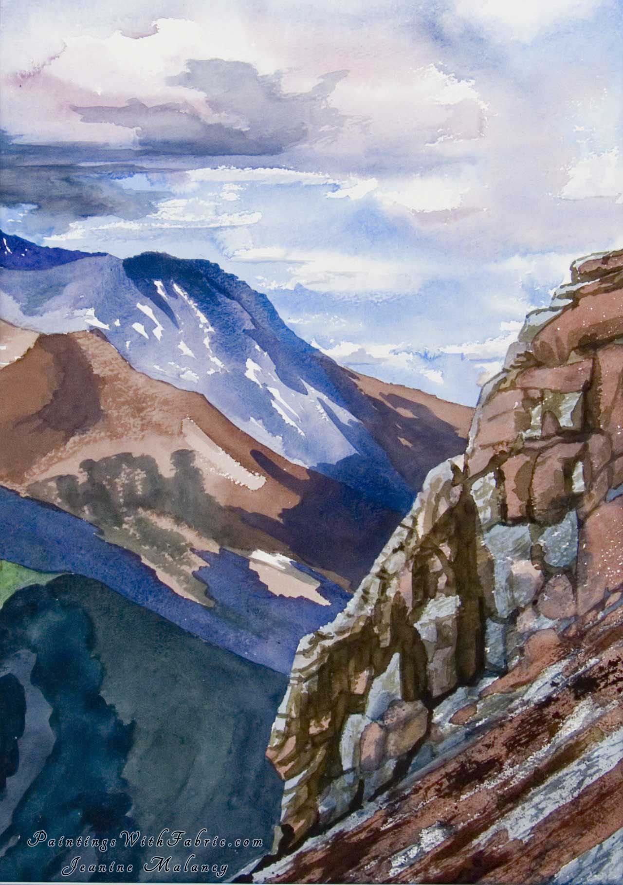 Storm and Stillness Unframed Original Watercolor Painting of Ophir Pass outside Ouray Colorado