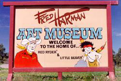 Fred Harman Munseum Sign
